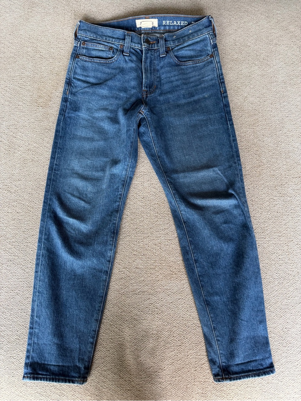 Madewell Mens Relaxed Taper Jeans Blue Denim Size 29x30